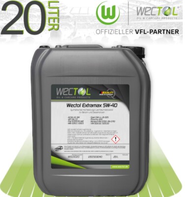 20 Liter WECTOL Extramax 5W-40 MOTORÖL ACEA A3/B4 229.3 226.5 502.00 505.00 5W40