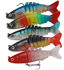 5PCS Soft Fishing Lures 17.5g Bait Swimbaits Artificial Wobblers Carp Jigs Head