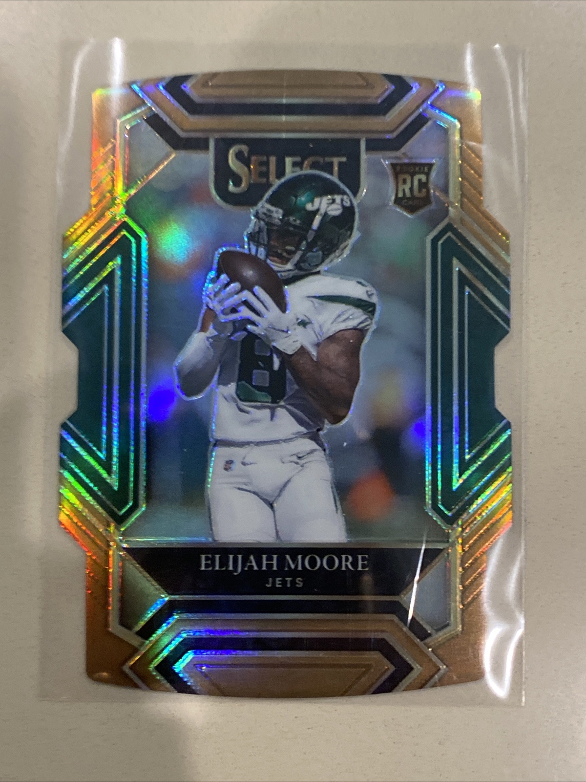 2021 Panini Select Club Level Copper Prizm Die-Cut /199 Elijah Moore Rookie RC
