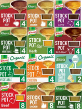 Knorr Stock Pots Poulet,Boeuf,Agneau,Légumes,Biologique,Riche Boeuf 4+8 Paquets