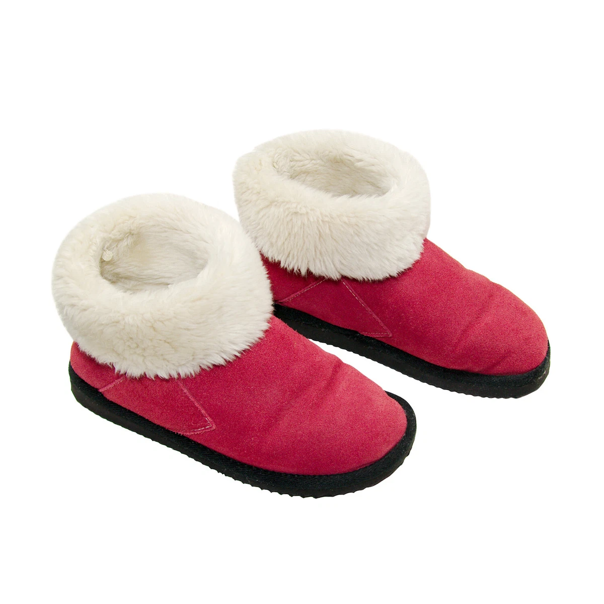 Red fuzzy hotsell house slippers