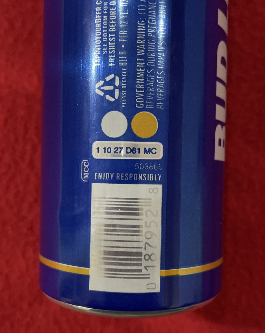NHL St Louis Blues ~ ONE Empty BUD LIGHT 16 oz aluminum bottle " Let's Go Blues"