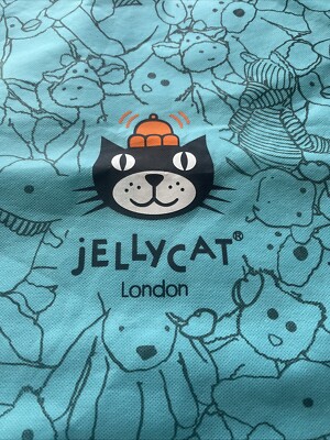 JELLYCAT | LARGE TOTE BAG ✪NEW✪ 23X16 RARE BLUE SACK BIG CUTE