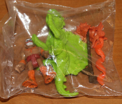 Imaginext Dino Fortress REPLACEMENT Parts Warrior Figure Dino Staff & Snake NEW