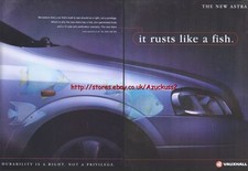 Vauxhall New Astra "It Rusts Like A Fish" 1998 Magazine Advert #3491