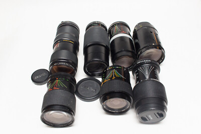 7 BROKEN DAMAGED PARTS LENSES VIVTAR 75-205MM TAMRON 70-210MM PENTAX CANON NIKON