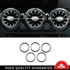 Central Console Air Outlet Vent Trim 5* Fit For Benz GLA 2020-2022 Carbon Fiber