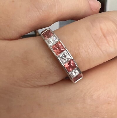Brinkhaus 2.13cttw Natural Pink Sapphires F/VS Diamonds 18k White Gold  Ring1153