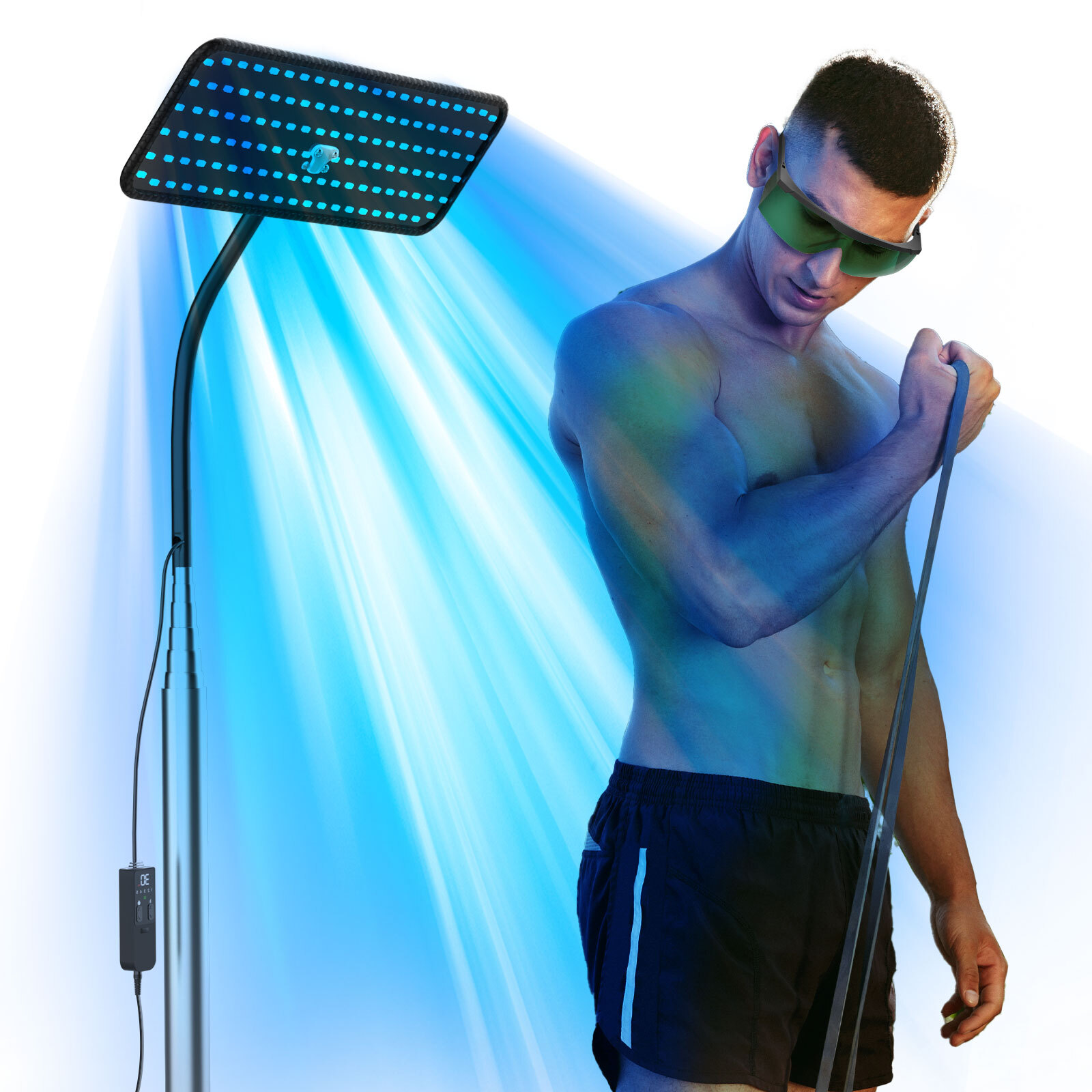 Tanning Lamp UV Solarium Light Body Face Sunless Tanning for Pale Skin Foldable