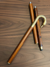 Wooden Walking Stick with Swan Head Solid Brass Handle