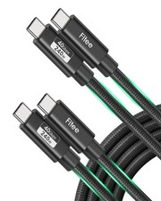 2 PCS 5FT USB 4 Cable Thunderbolt 4 40Gbps Data Sync 8K/6K 60Hz 240W Charging