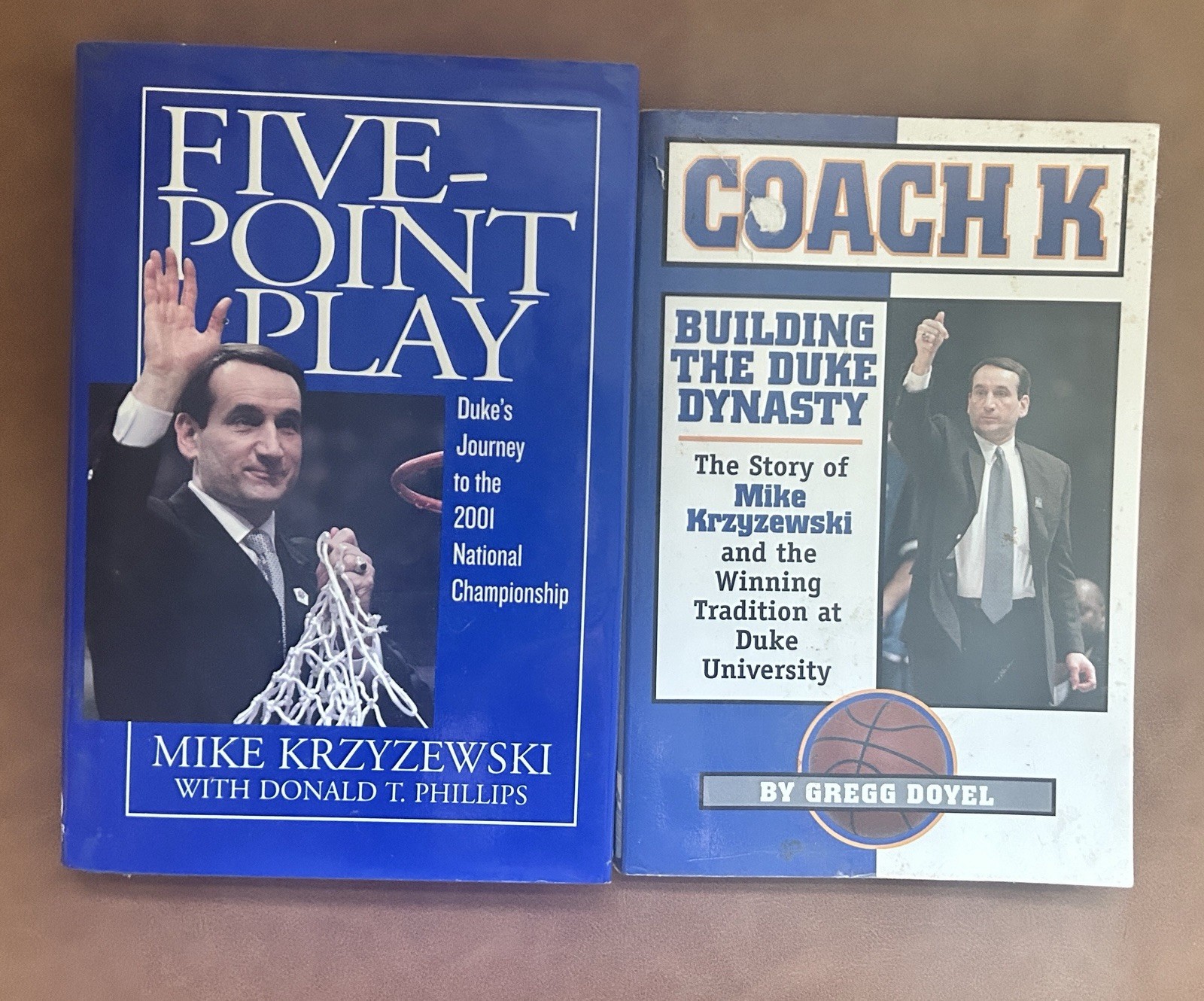 Coach K Duke Basketball Book Lot Mike K Five-Point Play + Building Dynasty