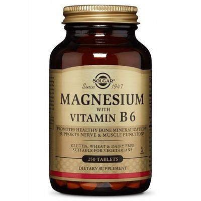 Solgar, Magnesium + Vitamin B6 B-6 250 Tabletten