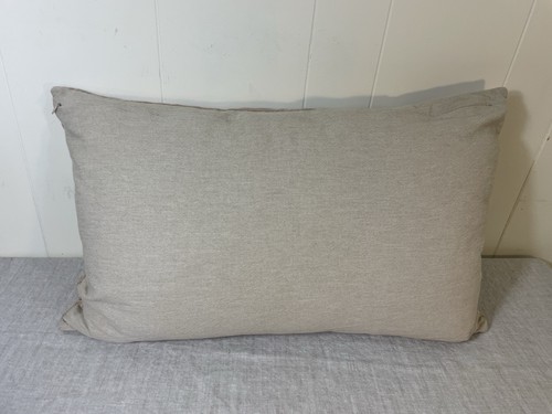Pottery Barn Zea Embroidered LUMBAR Pillow 16" x 26" Multi cotton pink beige zip - Picture 3 of 4