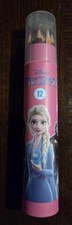 Disney Frozen 12 Piece Set Colored Pencils Sharpener Case New