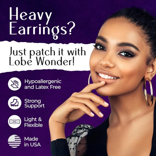 Lobe Wonder - the ORIGINAL Ear Lobe Support Patch for Pierced Ears - Eliminates  image 4