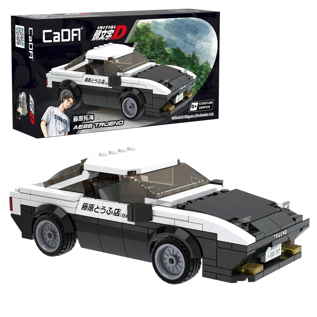 CaDa 55014W Initial D 1:24 Toyota Trueno AE86 Car - 280 pcs Brick