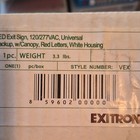 Exitronix VEX Series Red LED Exit Sign, Plastic, Universal, 120/277VAC, BP — photo 3