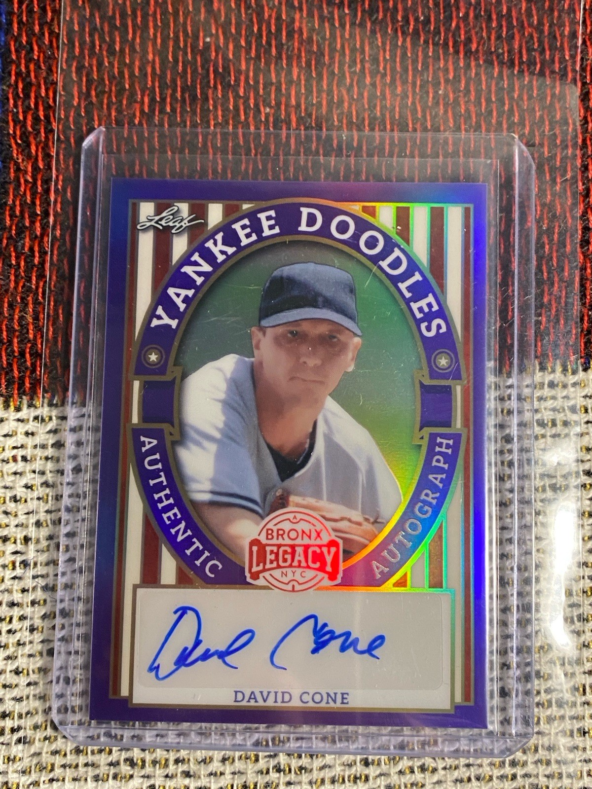 2024 Leaf a Bronx Legacy - Yankee Doodles David Cone Purple Prismatic /4 Auto