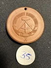 Meissen coin, medal Böttger porcelain, GDR 125 years volunteer fire brigade
