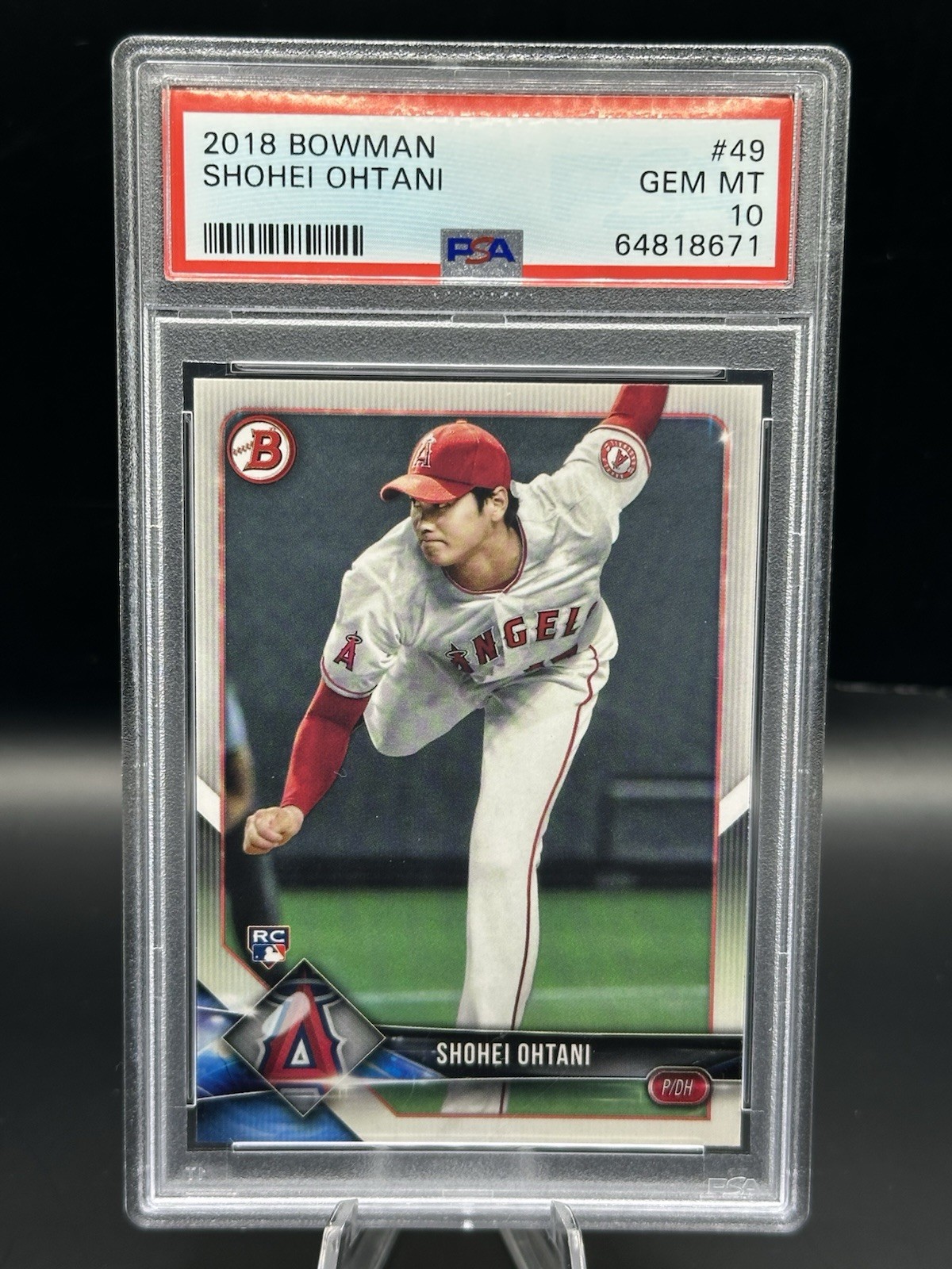 2018 Bowman Shohei Ohtani #49 GEM MT Rookie Card RC Mint PSA 10