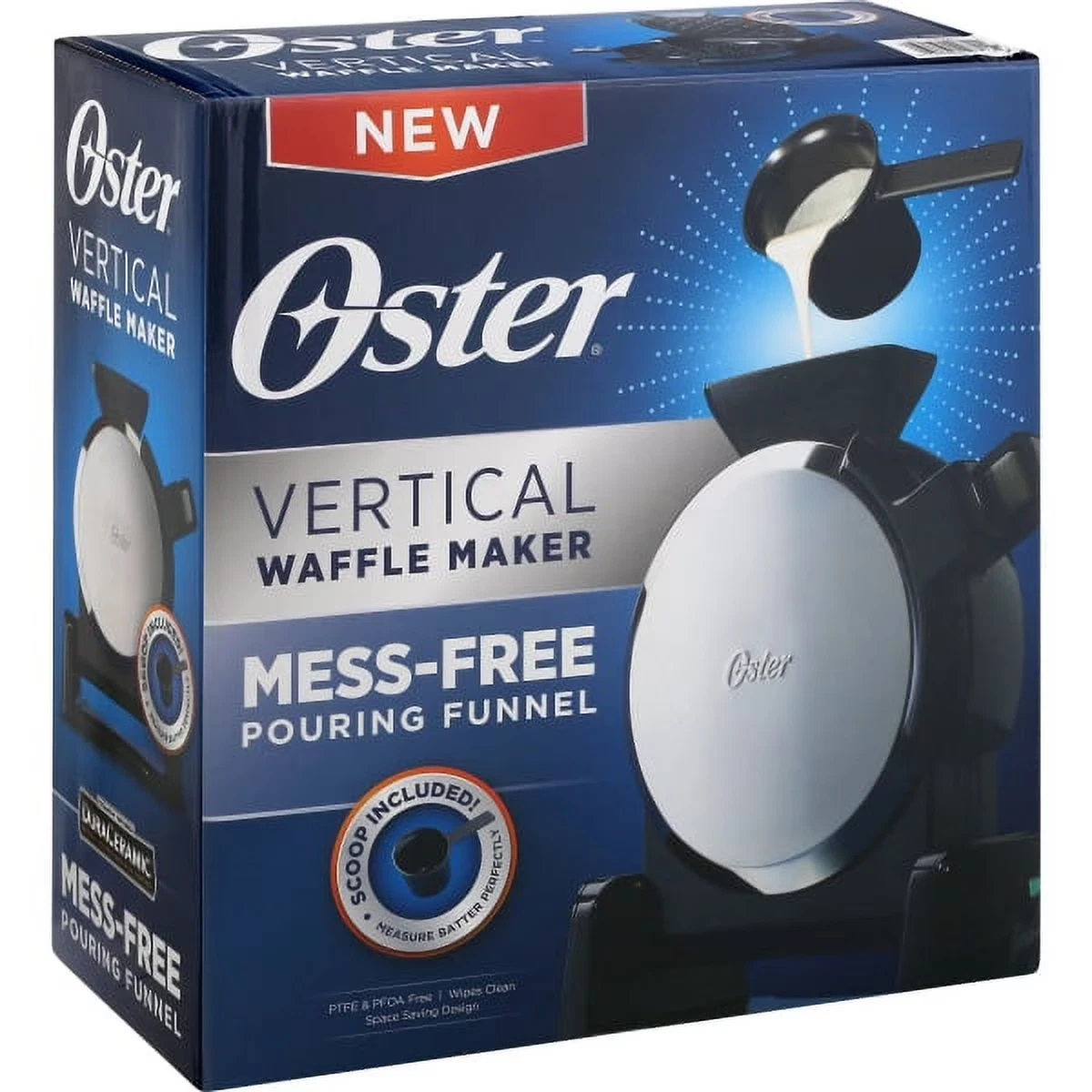Oster Waffle Maker DuraCeramic Belgian Titanium-Infused Non Stick Clean - Tested