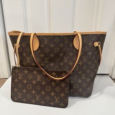 Louis Vuitton Neverfull Tote MM Brown Canvas Monogram
