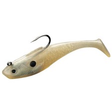 Tsunami Holographic Swim Shad Soft Bait - 5" (3 Pack) - Pearl Spot