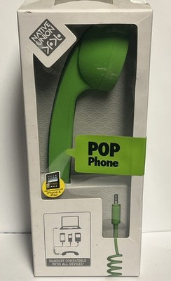 Native Union Pop Cell Phone Green Handset  - Plugs Into Devices