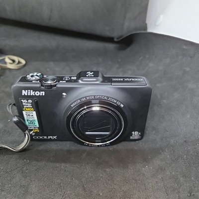 Nikon COOLPIX S9300 16.0MP Digital Camera - Black- For Parts Or Repair - Freezes
