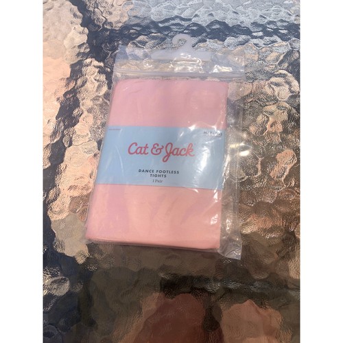 Cat & Jack NWT Girl's Dance Footless Tights Light Pink Size M (7-10) - Picture 2 of 5