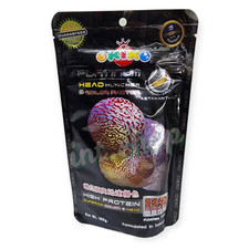 OKIKO Platinum Flowerhorn Food M size Pellet Head Huncher  Color Faster 100g