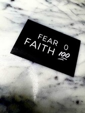 Fear 0 Faith 100  Christian Motivational Decal  Faith Over Fear Vinyl Sticker