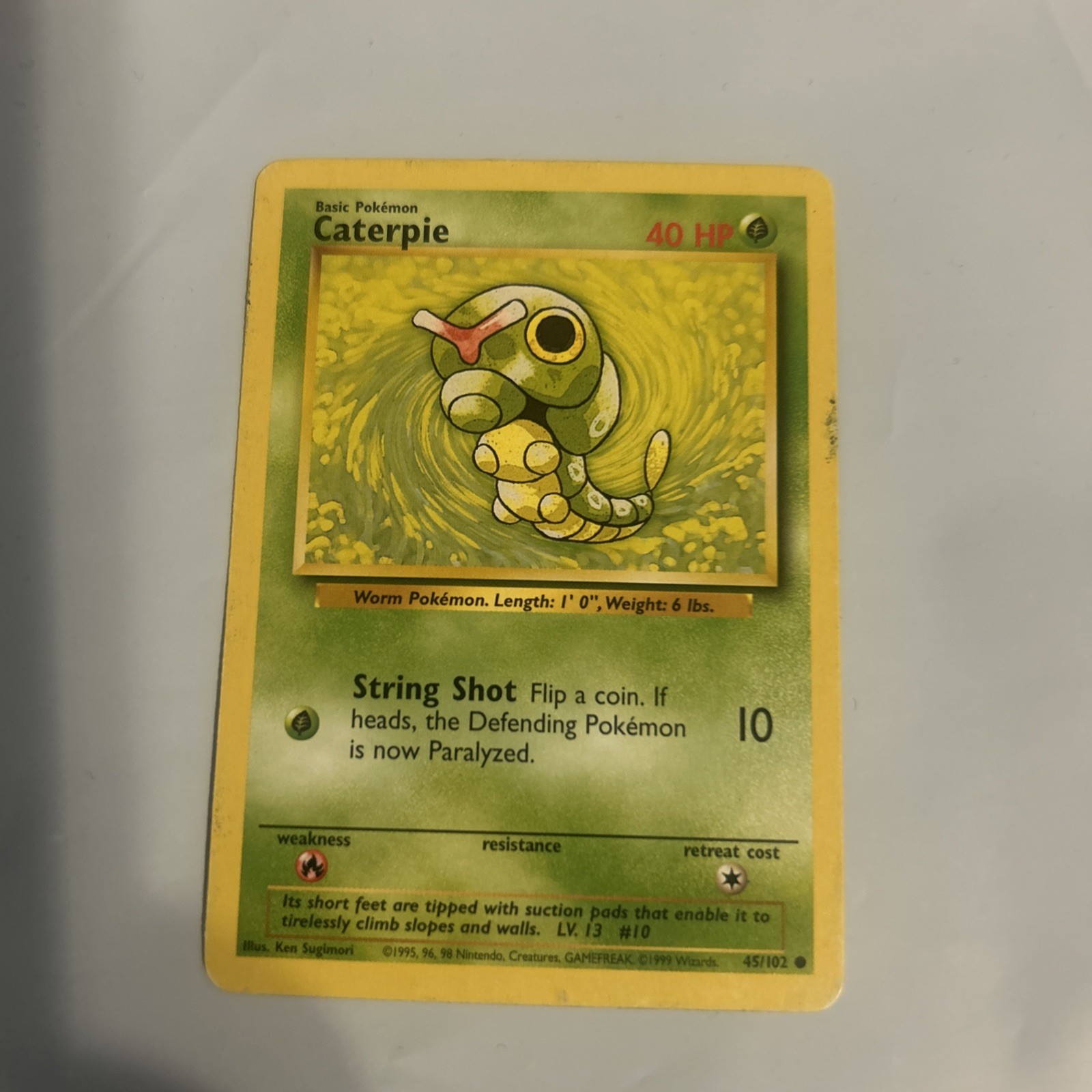 Pokémon TCG Caterpie Base Set 45/102 Regular Unlimited Common