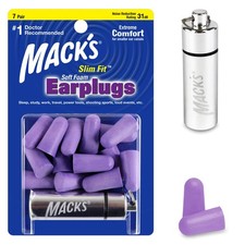 Mack&rsquo;s Slim Fit Soft Foam Earplugs, 7 Pair with 14 count (Pack of 1), Purple