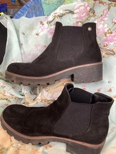 Reiker women’s black imitation suede ankle boots size 7/40 good condition