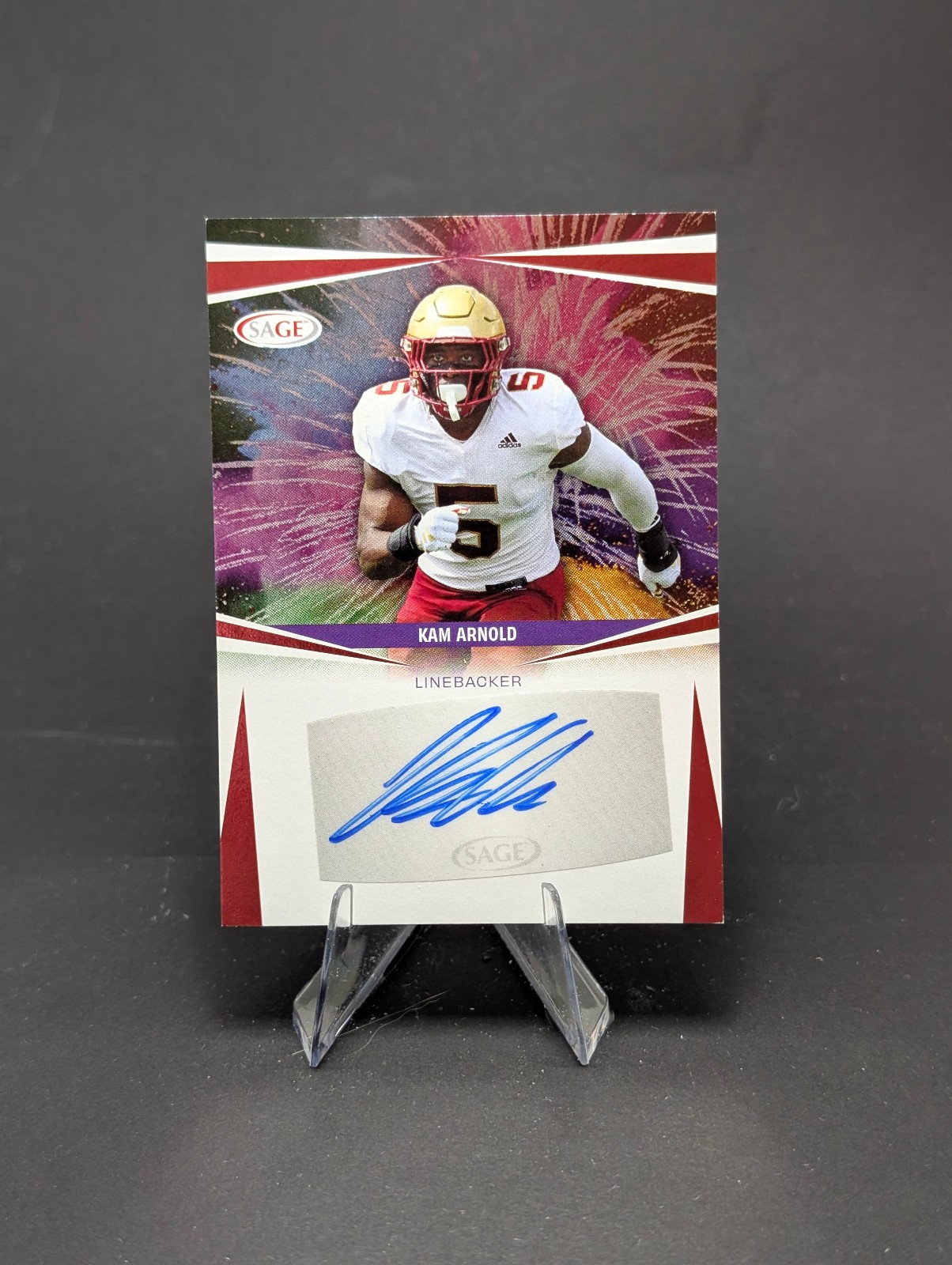 Kam Arnold, Boston College, 2025 Sage Low Series Red Auto #A-KA