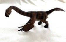 Dinosaur Therizinosaurus Prehistoric Figure Toy Vintage Brown 11-1/2" long