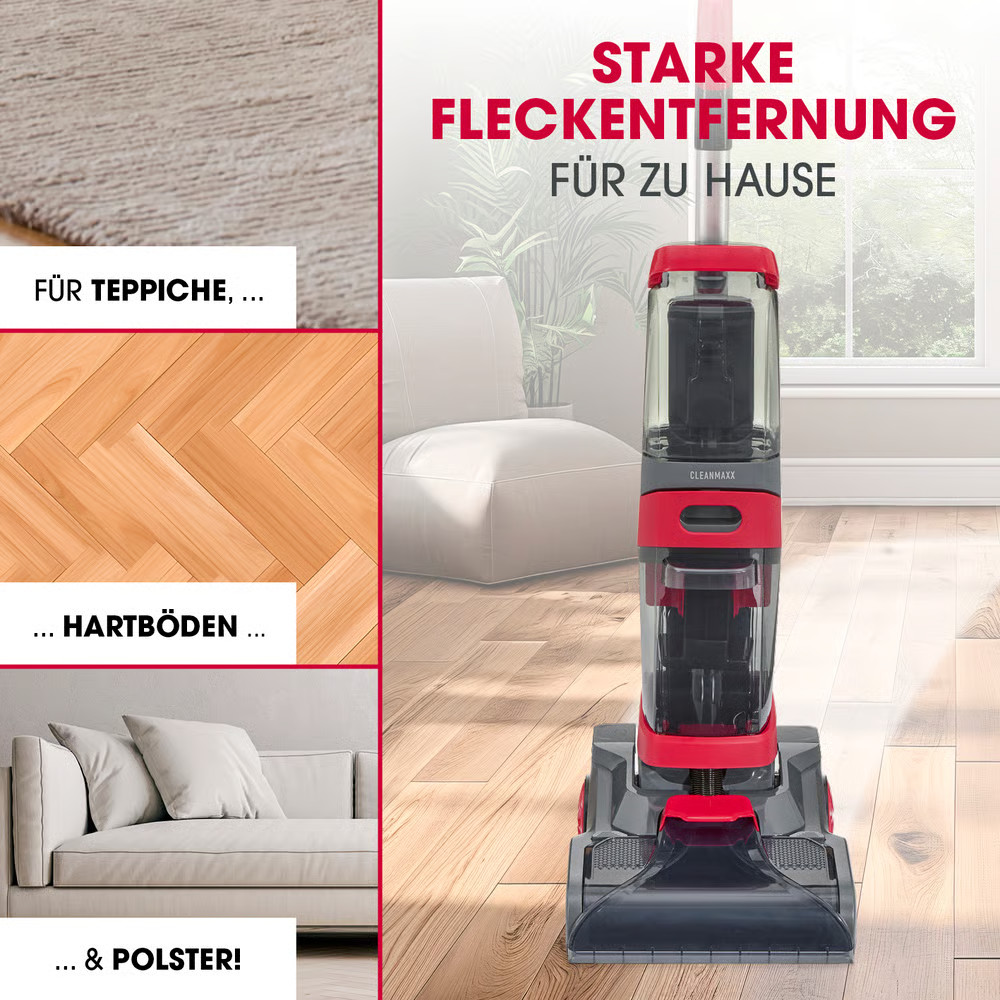 CLEANmaxx Pulitore Tappeti Pavimenti Aspirapolvere Bagnato Asciutto 1000W foto 4