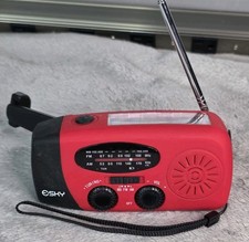Esky Emergency Weather Radio Solar Hand Crank AM/FM/WB LED Flashlight Portable
