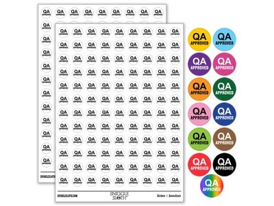 QA Approved Quality Assurance Manufacturing Label Round Sticker Pack