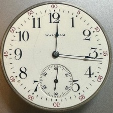1908 12S WALTHAM 225 M 1894 17J OF PS Pocket Watch Movement To Fix T50