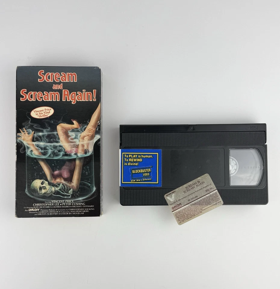 Scream And Scream Again! VHS Vincent Price Horror Peter Cushing Christopher Lee - Image 2 of 4