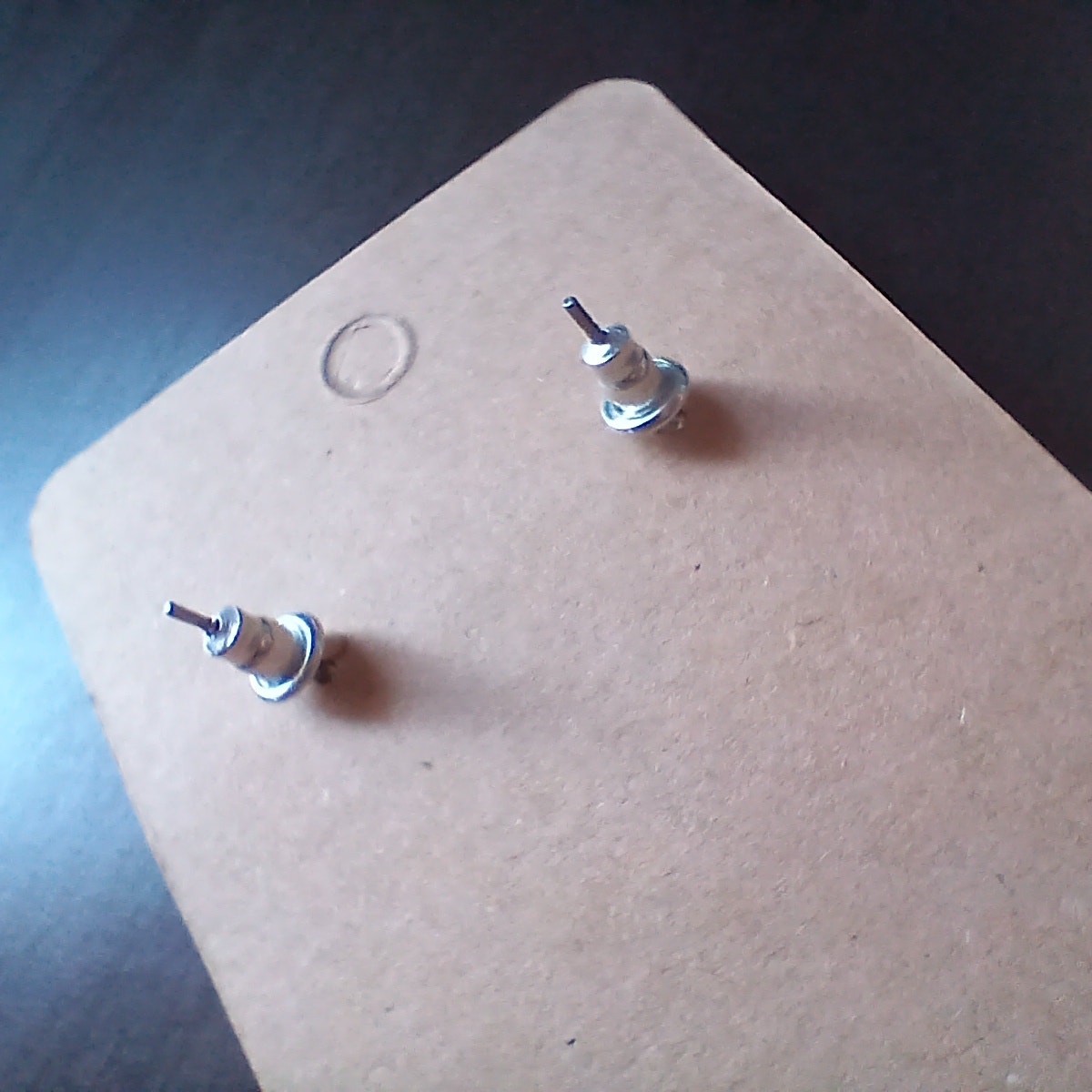 Tiny Silver Star Aqua Blue Gem Stud Earrings 1/8 … - image 10