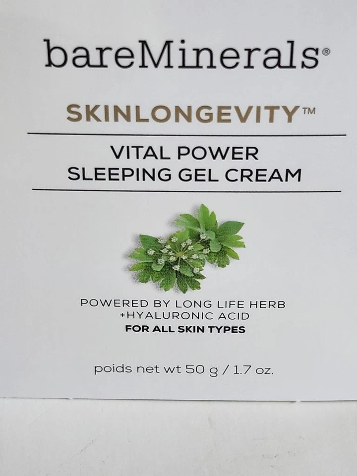 2 bareMinerals Skin Longevity Vital Power Sleeping Gel Cream 1.7 Oz. - Image 2 of 4