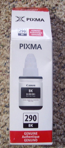 Canon Pixma GI-290 Black Genuine Ink Bottle 2/3 Full