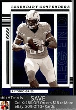 Antonio Gates 2021 Panini Contenders Legendary Emerald San Diego Chargers