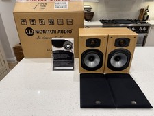 Monitor Audio Bronze B1 Hi Fi Stereo Bi-Wireable Speakers Beech Immaculate BOX