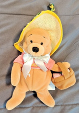 Winnie the Pooh Plush Bean Bag Easter Bonnet Costume Disney Store 8"