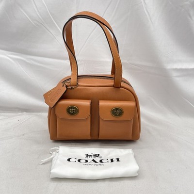 Coach Twin Turnlock Bag 20 Dark Brass/Toffee CCC55 for sale online
